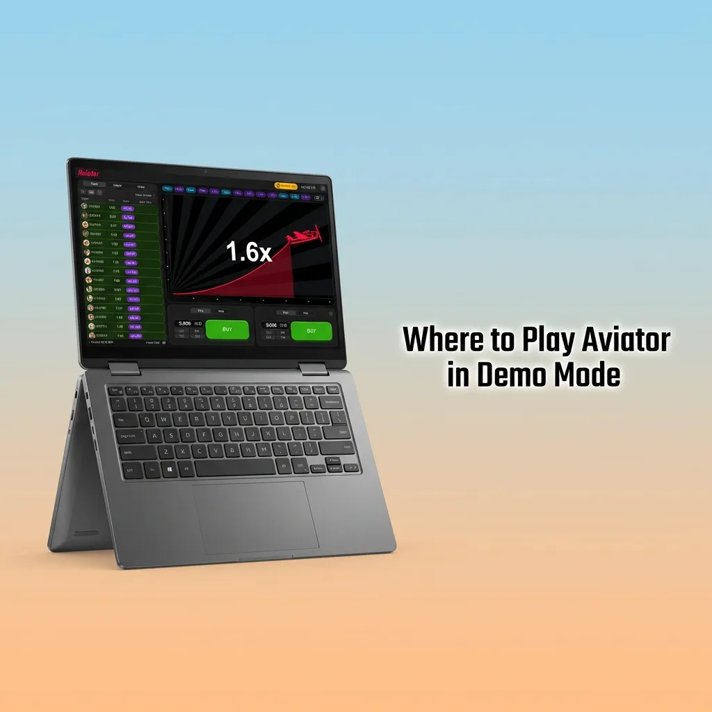 Players testing Aviator demo mode on computer screen showing multiplier interface and game mechanics